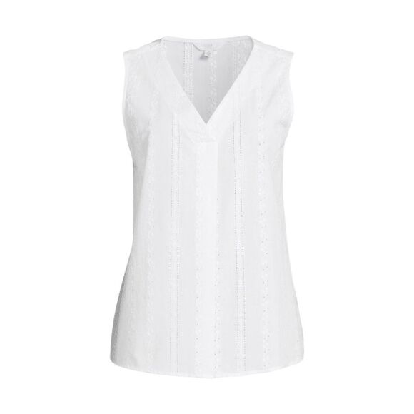 Women's White Woven Lightweight Tank Top Shirt Size XXXL - Picture 4 of 10